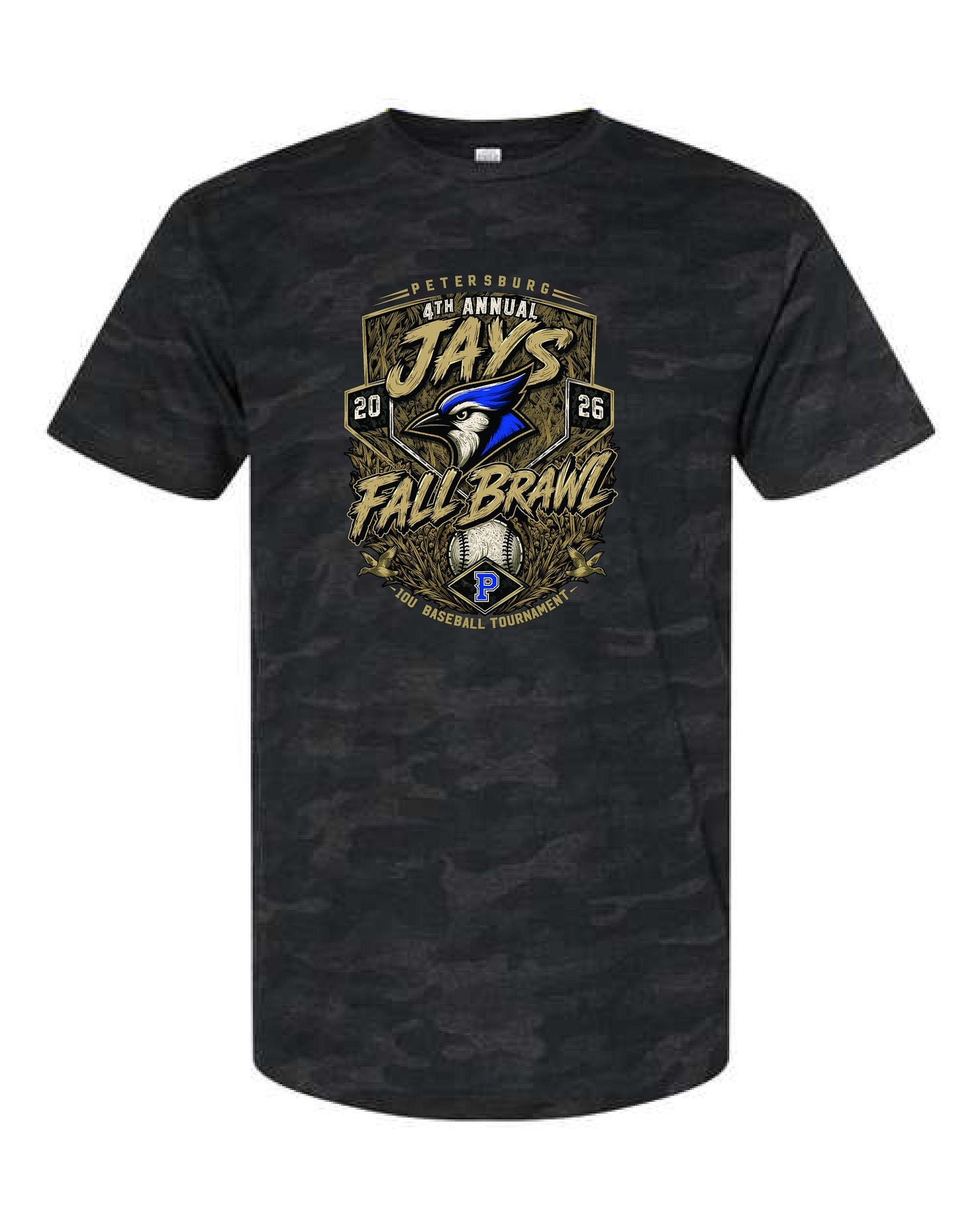 Petersburg Baseball Fall Brawl LAT Unisex Fine Jersey Tee (P.6901)