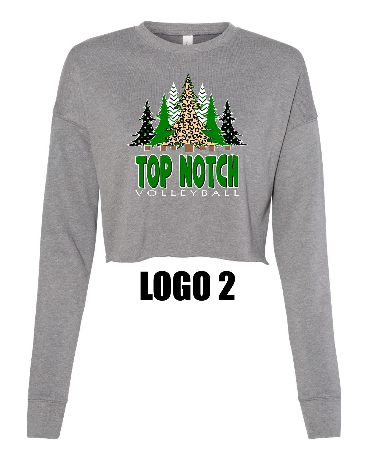TOP NOTCH LADIES CROPPED CREW FLEECE (7503)