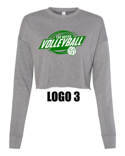 TOP NOTCH LADIES CROPPED CREW FLEECE (7503)