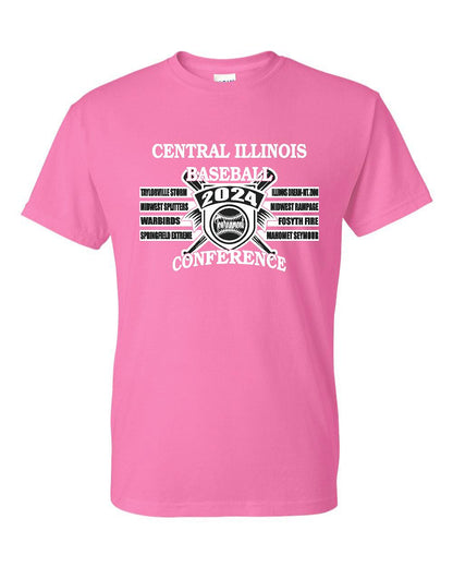 CENTRAL IL BASEBALL CONFERANCE TOURNAMENT TSHIRT (P.8000)