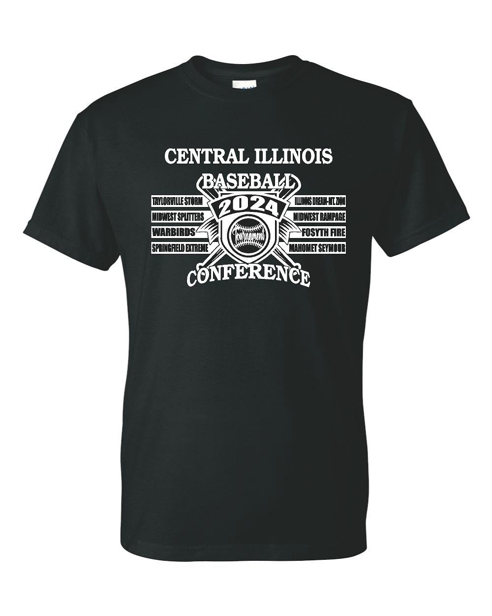 CENTRAL IL BASEBALL CONFERANCE TOURNAMENT TSHIRT (P.8000)