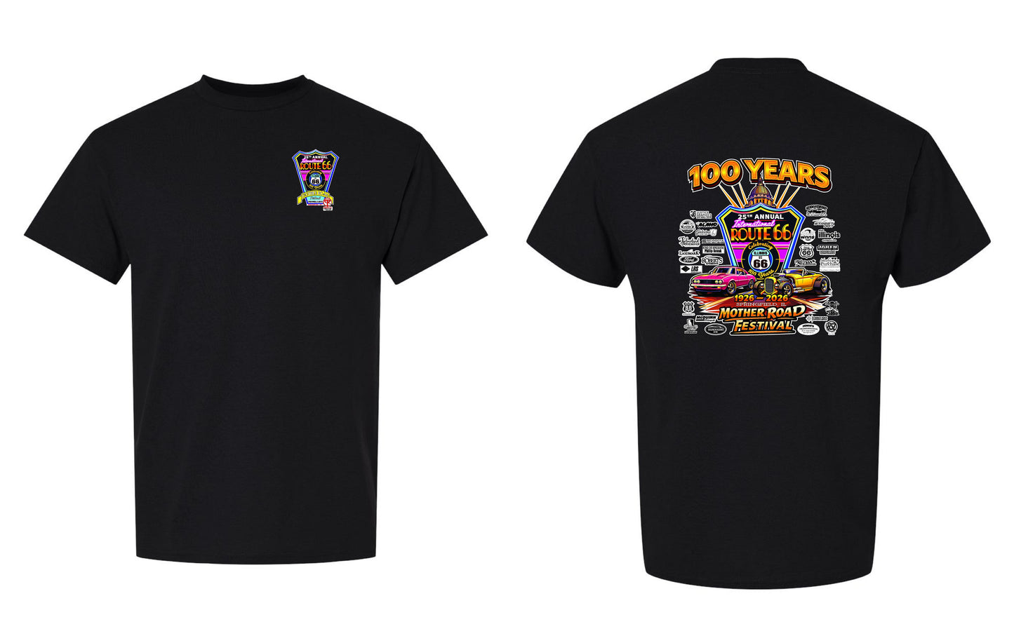 25TH ANNUAL ROUTE 66 MOTHER ROAD FESTIVAL 2026 UNISEX TSHIRT (P.8000)