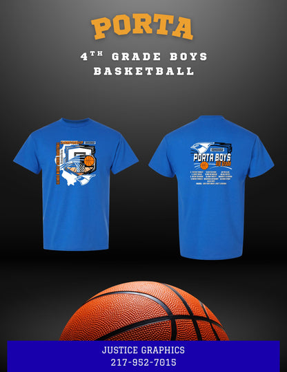 PORTA 4th Grade Boys Basketball Unisex T-Shirt (P.8000/8000B)