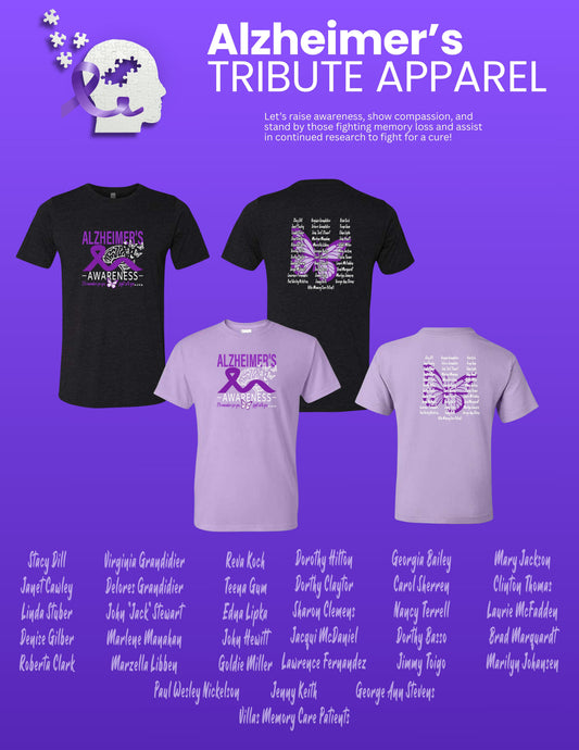 Alzheimer's Disease Awareness Tribute Unisex Gildan T-shirt (P.8000)
