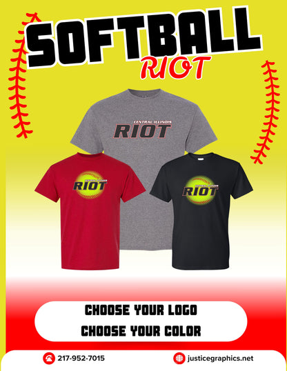 RIOT SOFTBALL UNISEX TSHIRT (8000)