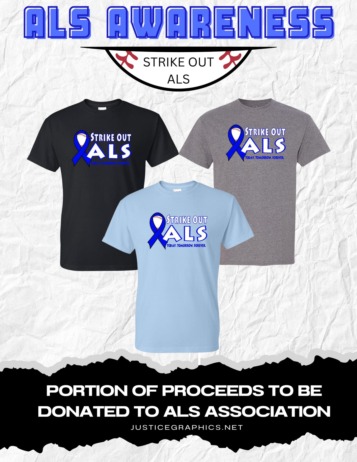 STRIKE OUT ALS Unisex T-shirt (P.8000/8000B)