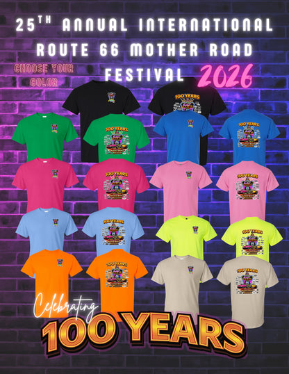 25TH ANNUAL ROUTE 66 MOTHER ROAD FESTIVAL 2026 UNISEX TSHIRT (P.8000)