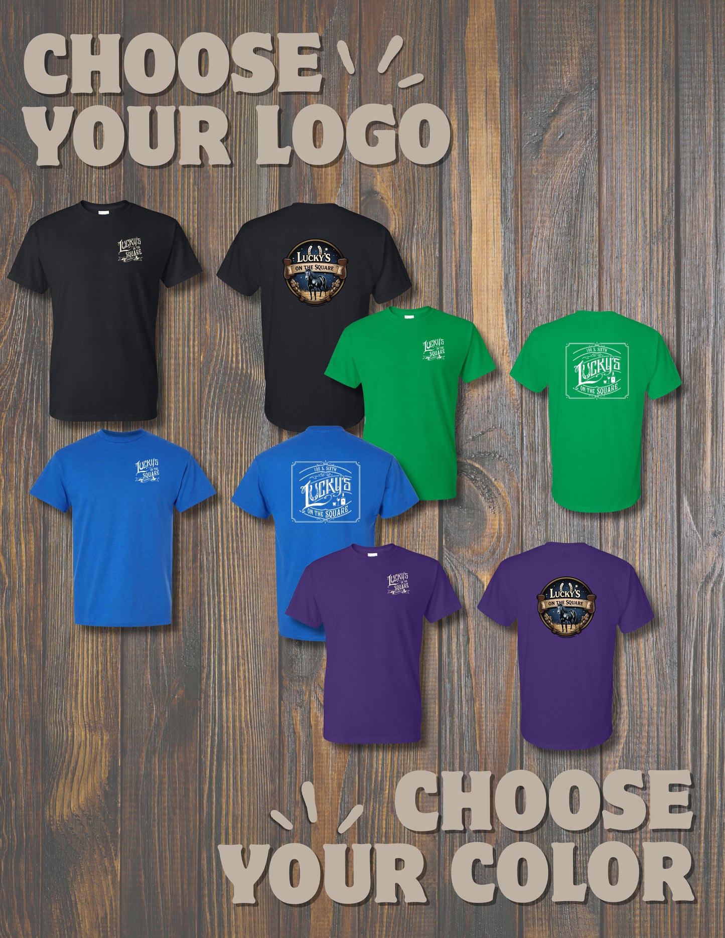 LUCKY'S ON THE SQUARE UNISEX TSHIRT (P.8000)