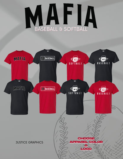 MAFIA BASEBALL/SOFTBALL YOUTH/UNISEX TSHIRT (P.8000/8000B)