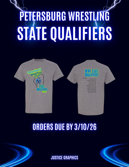 Petersburg Wrestling Club State Qualifiers Unisex T-Shirt (P.8000/8000B)