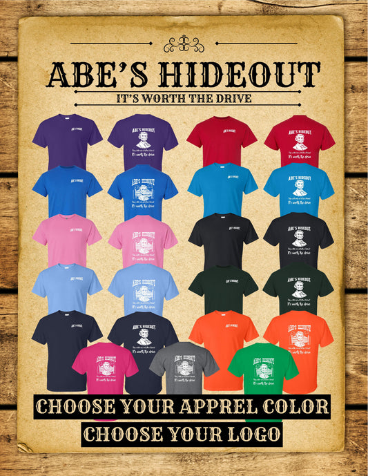 ABE'S HIDEOUT TSHIRT (P.8000)