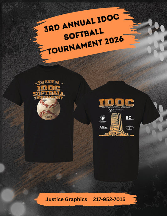 3rd Annual IDOC Softball Tournament Unisex Gildan T-shirt (P.8000)