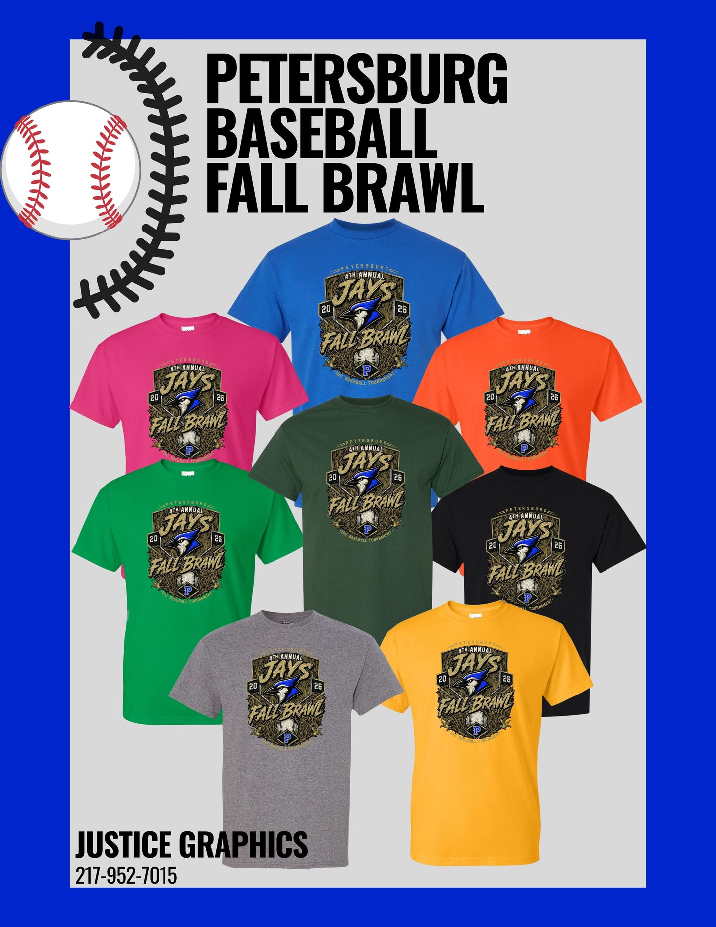 Petersburg Baseball Fall Brawl Unisex TSHIRT (P.8000)