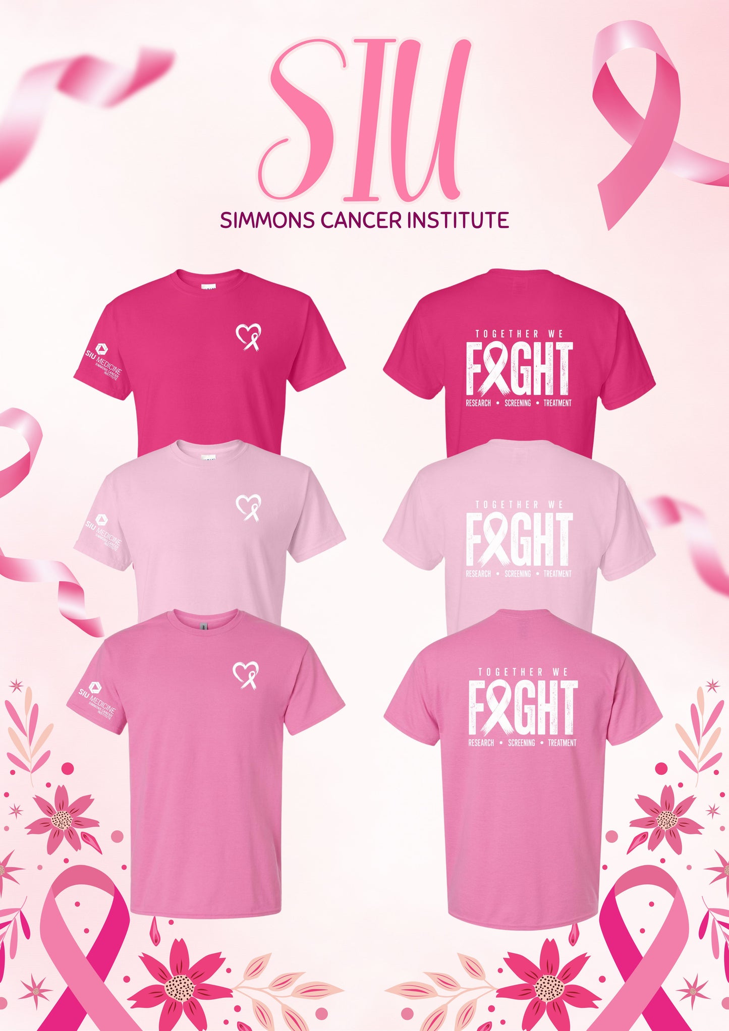 SIU Medicine Simmons Cancer Institute Breast Cancer T-Shirt (P.8000)