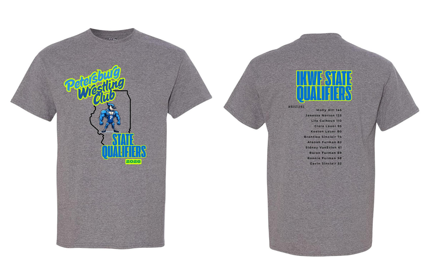 Petersburg Wrestling Club State Qualifiers Unisex T-Shirt (P.8000/8000B)