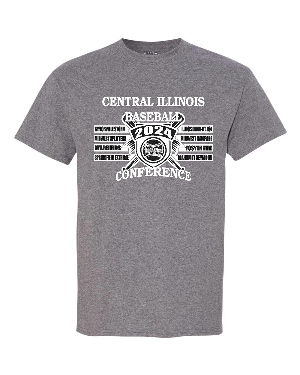 CENTRAL IL BASEBALL CONFERANCE TOURNAMENT TSHIRT (P.8000)