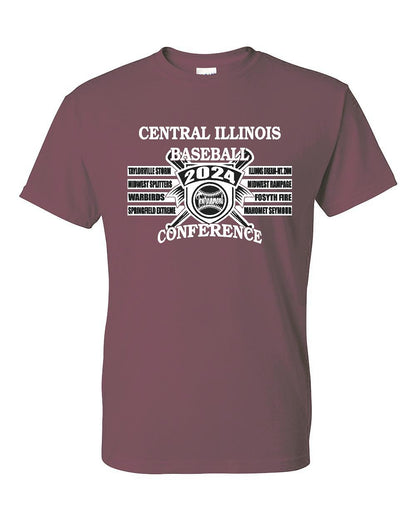 CENTRAL IL BASEBALL CONFERANCE TOURNAMENT TSHIRT (P.8000)