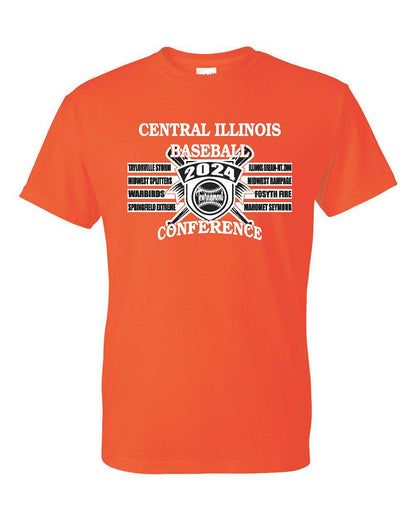 CENTRAL IL BASEBALL CONFERANCE TOURNAMENT TSHIRT (P.8000)