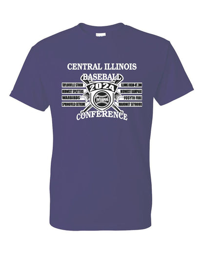 CENTRAL IL BASEBALL CONFERANCE TOURNAMENT TSHIRT (P.8000)