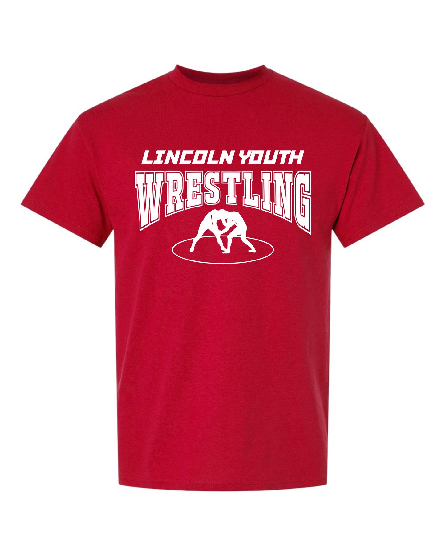 Lincoln Youth Wrestling RED COLLECTION UNISEX TSHIRT (P.8000/8000B)