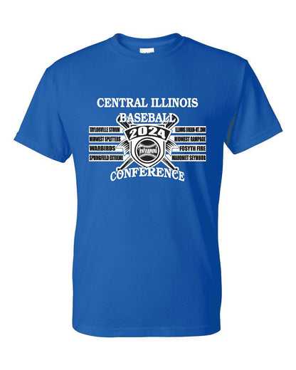 CENTRAL IL BASEBALL CONFERANCE TOURNAMENT TSHIRT (P.8000)