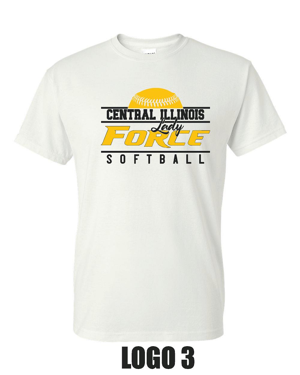 CENTRAL IL LADY FORCE SOFTBALL UNISEX TSHIRT (P.8000/8000B)