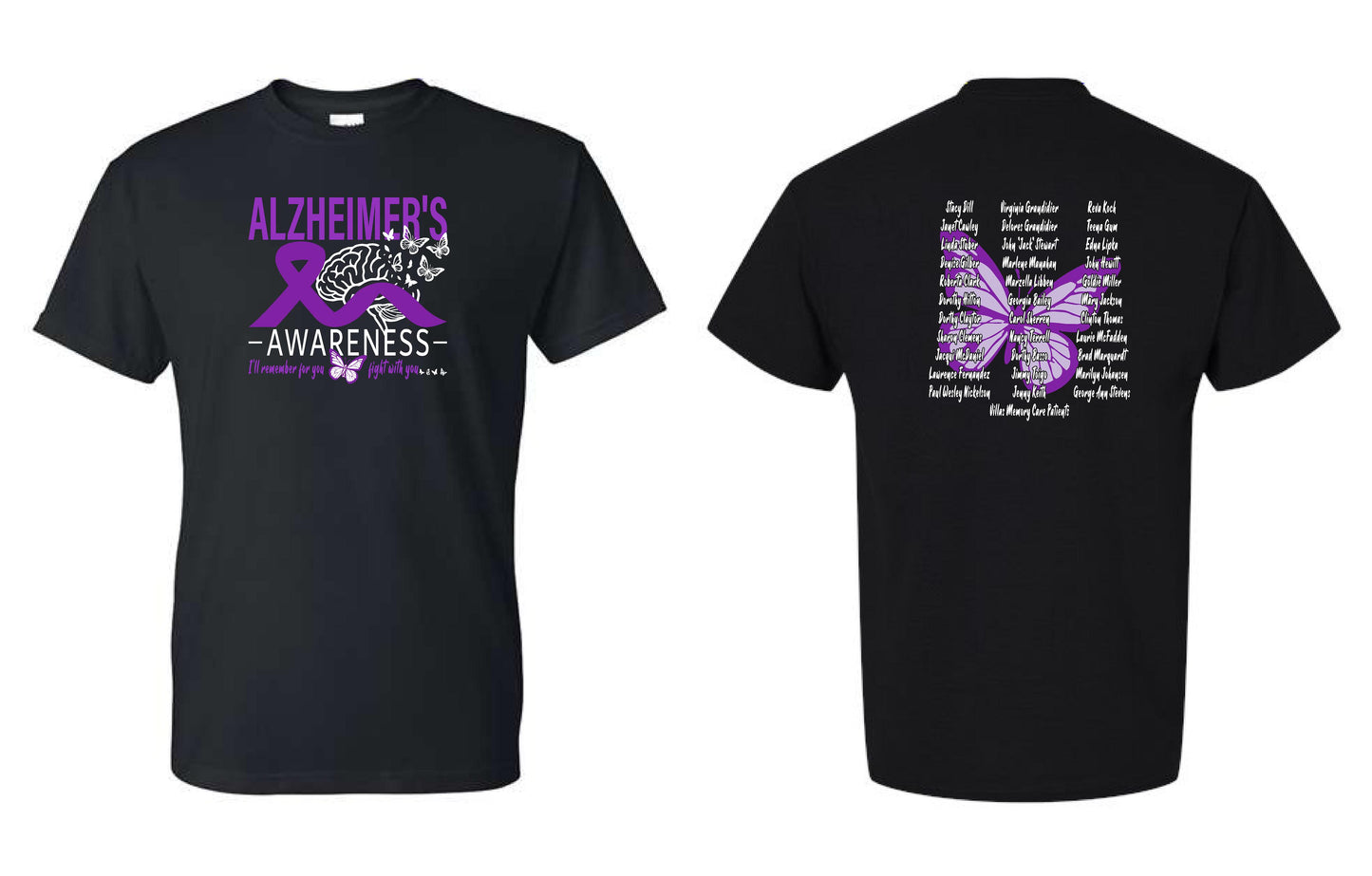 Alzheimer's Disease Awareness Tribute Unisex Gildan T-shirt (P.8000)