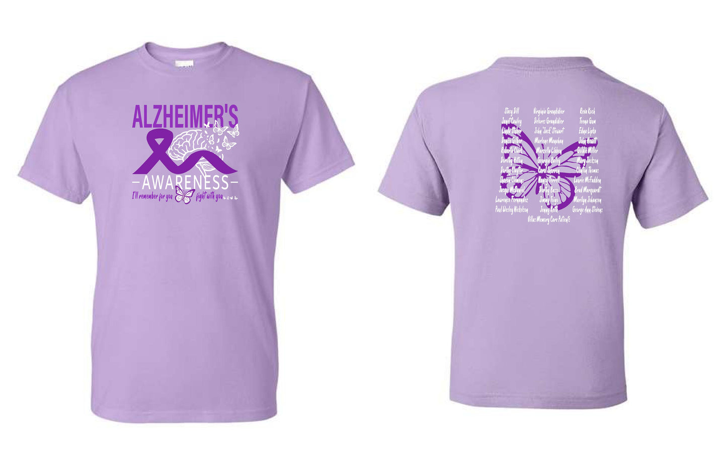 Alzheimer's Disease Awareness Tribute Unisex Gildan T-shirt (P.8000)