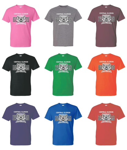 CENTRAL IL BASEBALL CONFERANCE TOURNAMENT TSHIRT (P.8000)