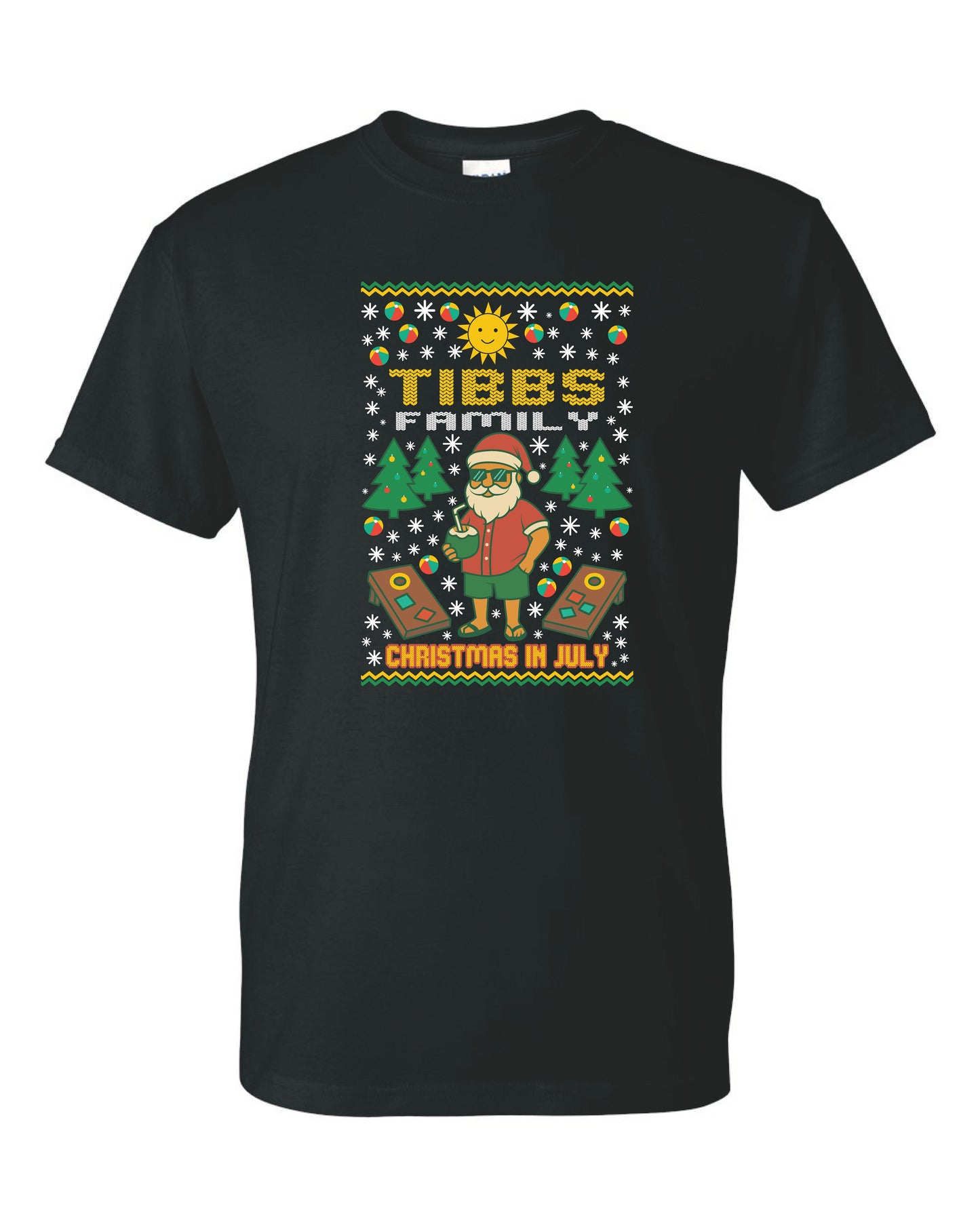 Tibbs Family Christmas in July Unisex T-shirt (P.8000/8000B)