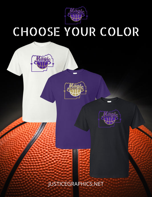 MENARD COUNTY MAGIC BASKETBALL Gildan T-Shirt (P.8000)