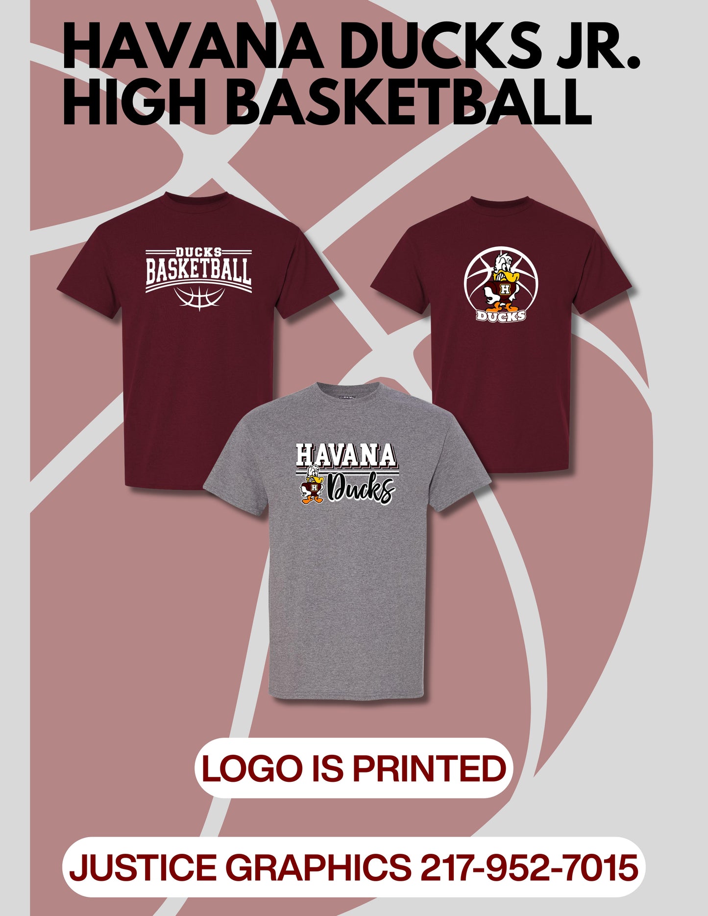 Havana Ducks Jr. High Basketball Gildan T-Shirt (P.8000/8000B)