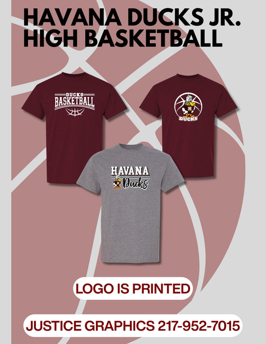 Havana Ducks Jr. High Basketball Gildan T-Shirt (P.8000/8000B)