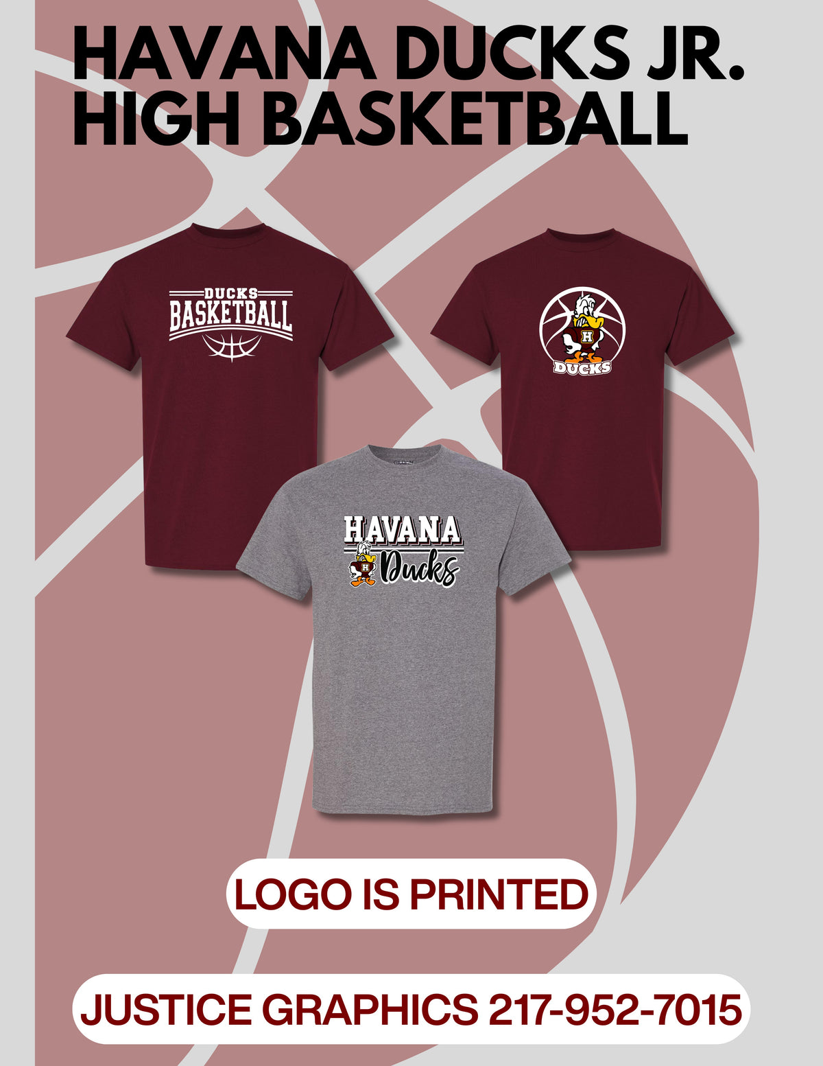 Havana Ducks Jr. High Basketball Gildan T-Shirt (P.8000/8000B)