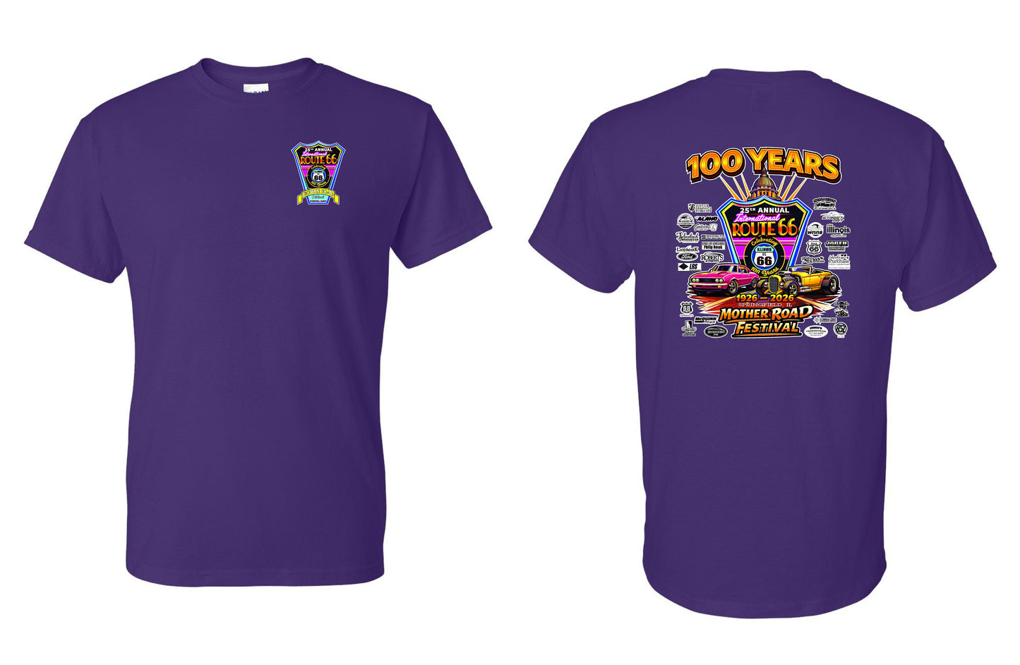 25TH ANNUAL ROUTE 66 MOTHER ROAD FESTIVAL 2026 UNISEX TSHIRT (P.8000)