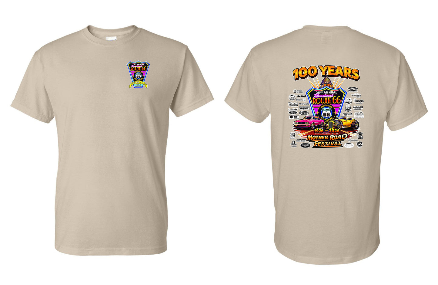 25TH ANNUAL ROUTE 66 MOTHER ROAD FESTIVAL 2026 UNISEX TSHIRT (P.8000)