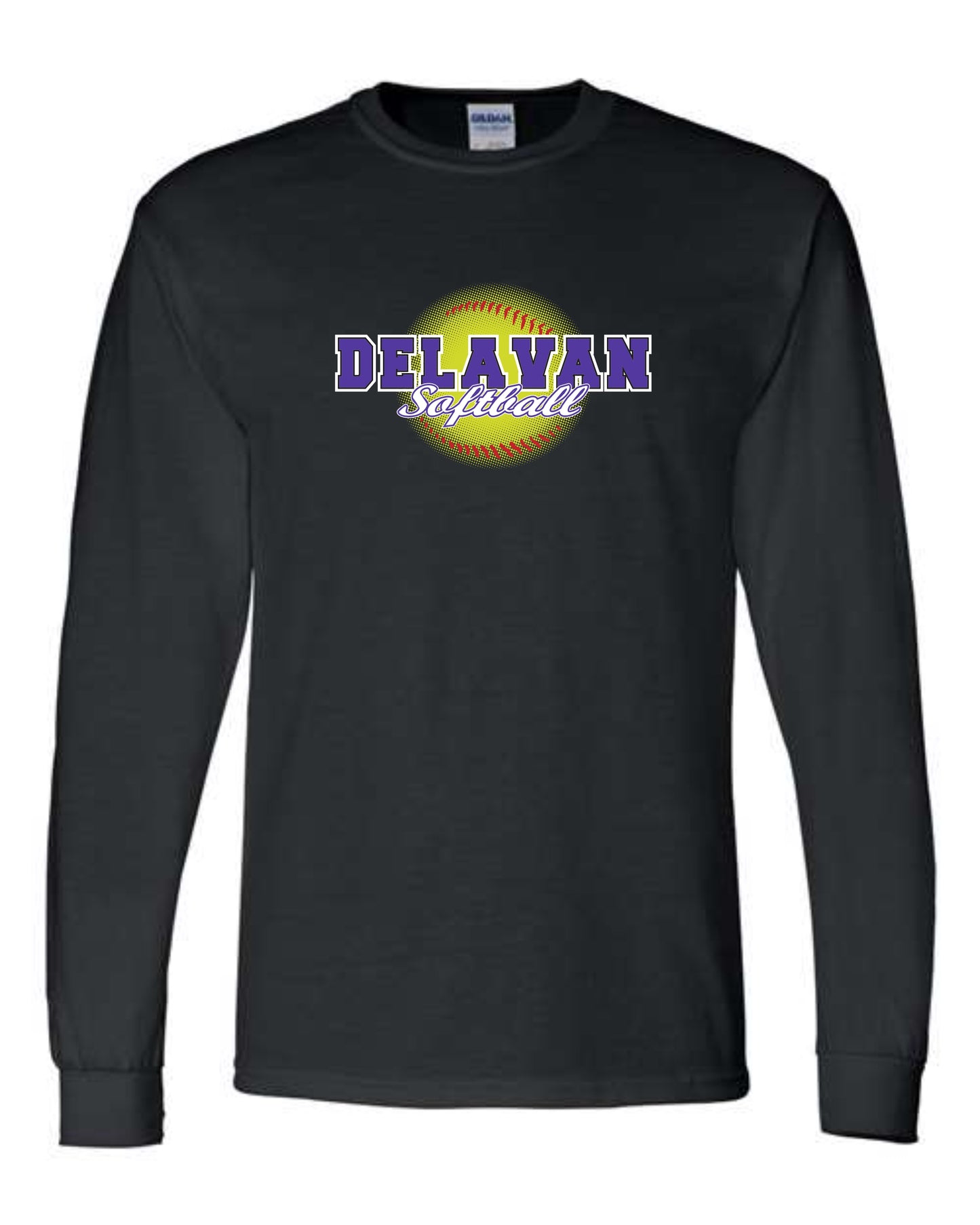 Delavan High School Softball Unisex Long Sleeve T-Shirt (P.8400/5400B)