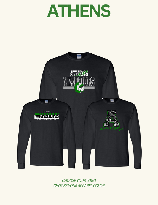 ATHENS BOOSTERS UNISEX Long Sleeve T-Shirt (P.8400/5400B)
