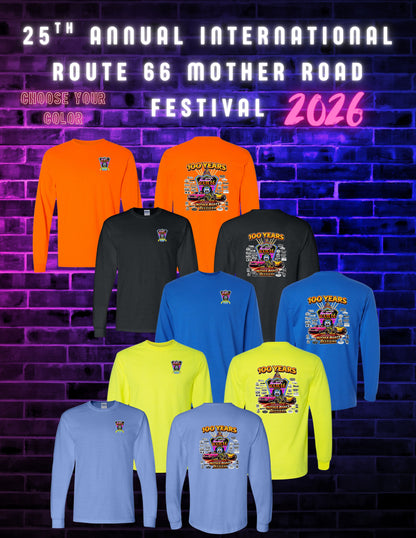 25TH ANNUAL ROUTE 66 MOTHER ROAD FESTIVAL 2026 UNISEX LONG SLEEVE (P.8400)