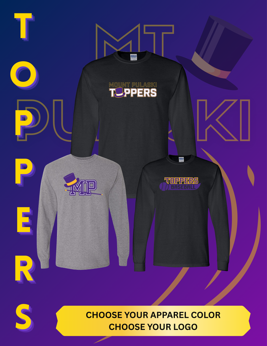 Mount Pulaski Toppers Unisex Long Sleeve T-Shirt (P.8400/5400B)