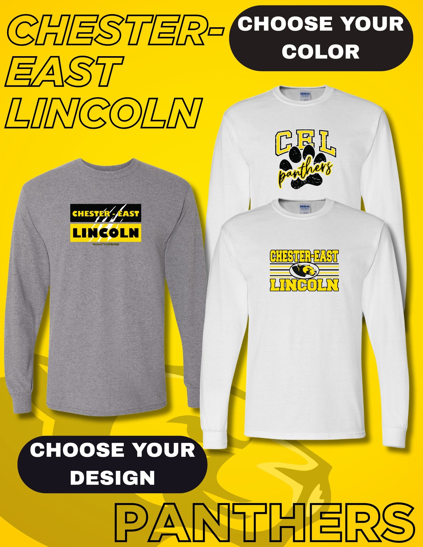 Chester-East Lincoln UNISEX Long Sleeve T-Shirt (P.8400/5400B)