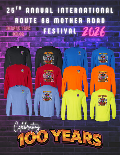 25TH ANNUAL ROUTE 66 MOTHER ROAD FESTIVAL 2026 UNISEX LONG SLEEVE (P.8400)