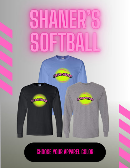 Shaner's Softball Unisex Long Sleeve T-Shirt (P.8400)