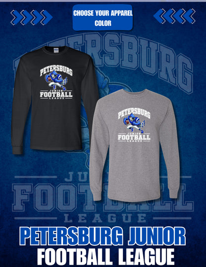 Petersburg Junior Football League Unisex Gildan Long Sleeve (P.8400/5400B)