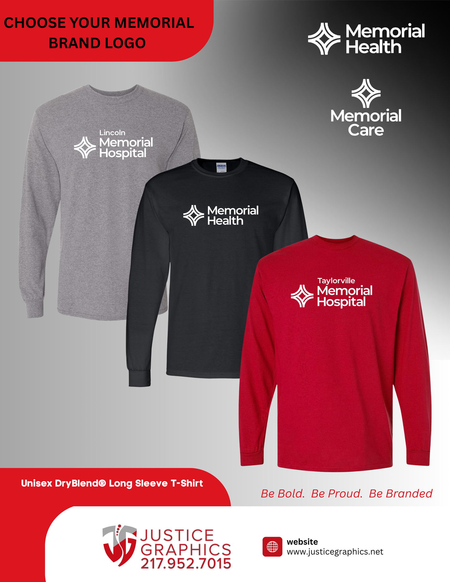 Memorial HEALTH/CARE UNISEX Long Sleeve T-Shirt (P.8400)