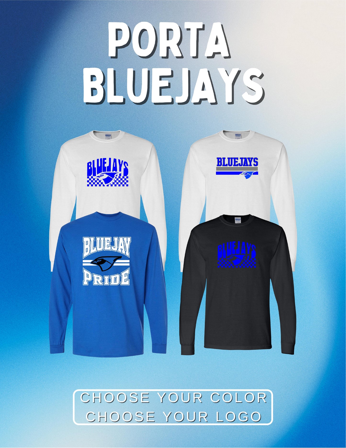 PORTA BLUEJAYS UNISEX LONG SLEEVE T-SHIRT (P.8400)