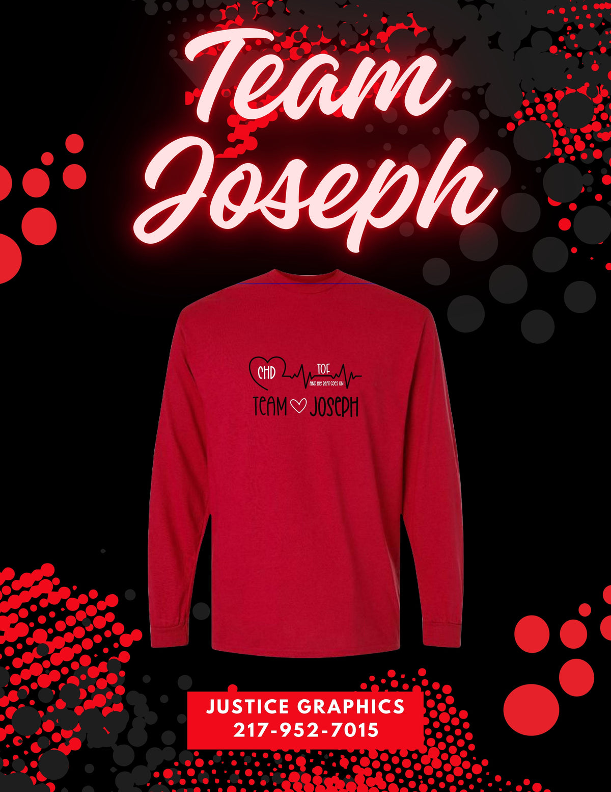 Team Joseph Unisex Long Sleeve T-Shirt (P.8400/5400B)