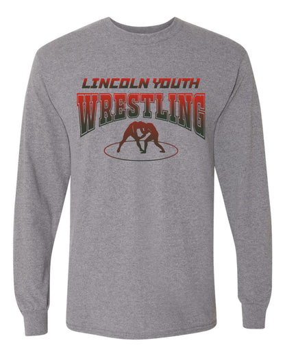 Lincoln Youth Wrestling UNISEX Long Sleeve T-Shirt (P.8400/5400B)