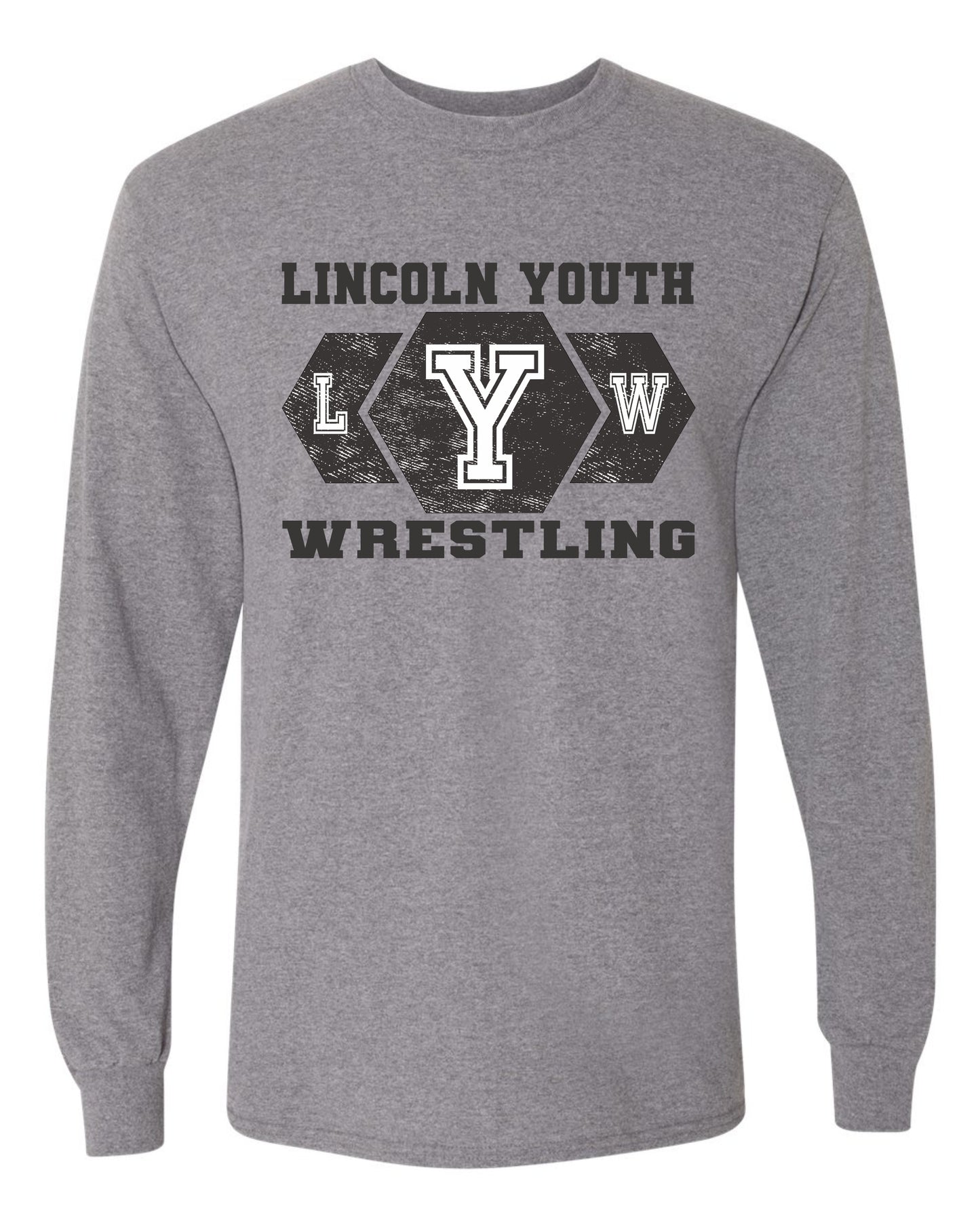 Lincoln Youth Wrestling UNISEX Long Sleeve T-Shirt (P.8400/5400B)