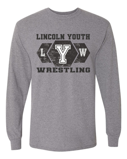 Lincoln Youth Wrestling UNISEX Long Sleeve T-Shirt (P.8400/5400B)